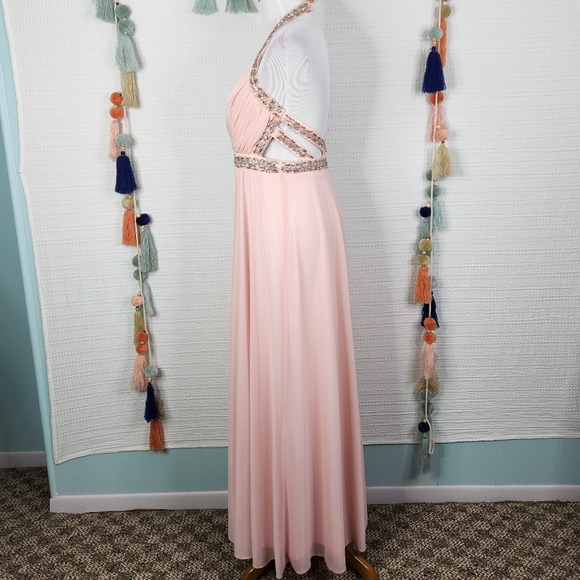 Sequin Hearts Beaded Gown - Picture 5 of 9